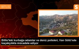 Bitlis’teki kurbağa adamlar ve deniz polisleri, Van Gölü’nde kaçakçılıkla mücadele ediyor