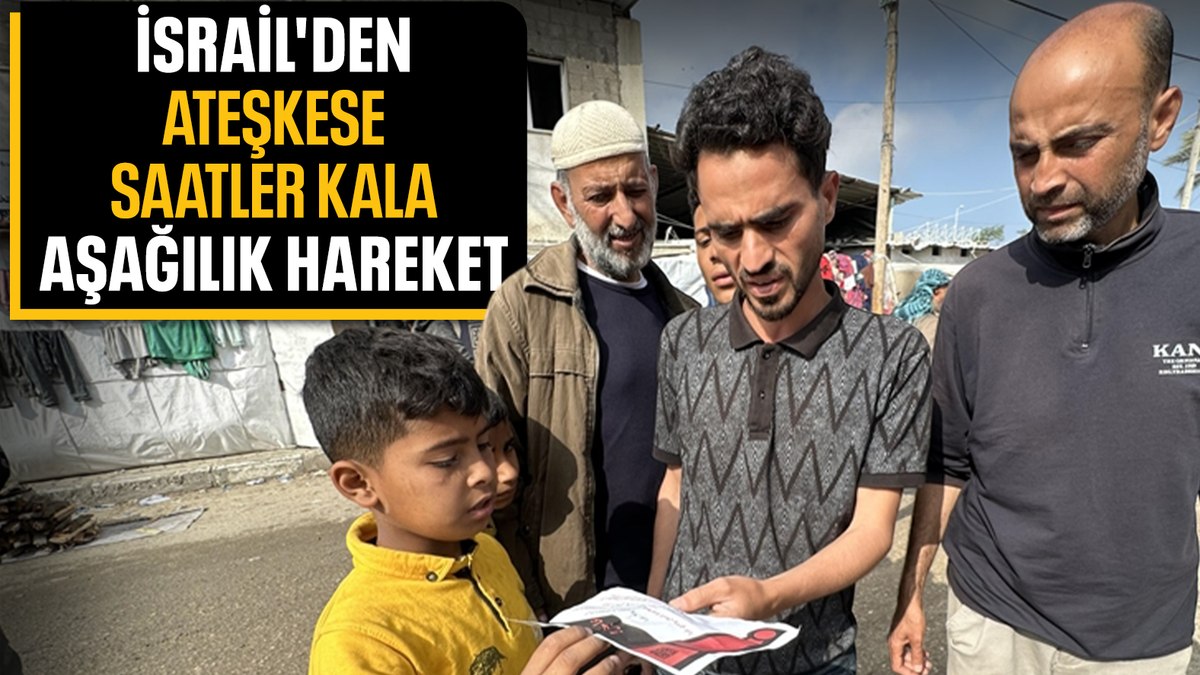 İsrail ateşkese saatler kala Gazze’ye alaycı ifadeler olan broşürler attı