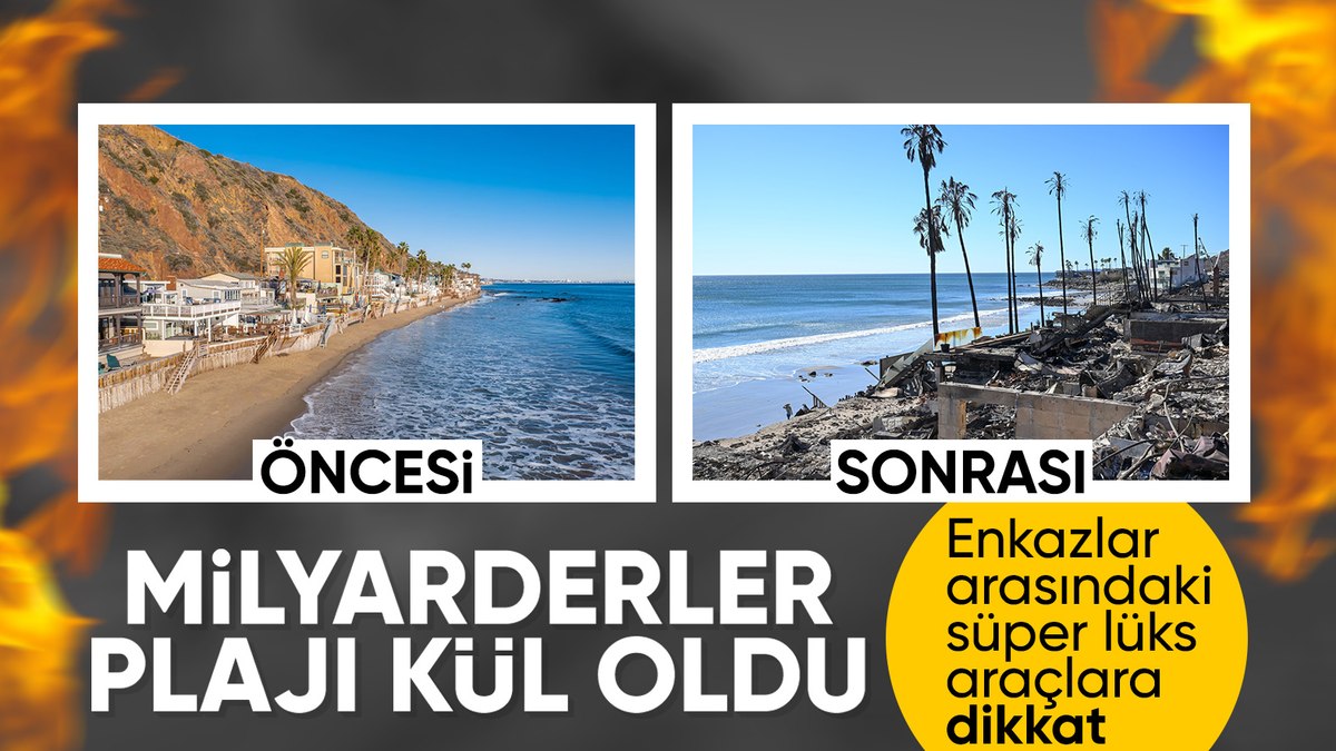 Malibu sahilindeki birçok ev yangınlarda kül oldu